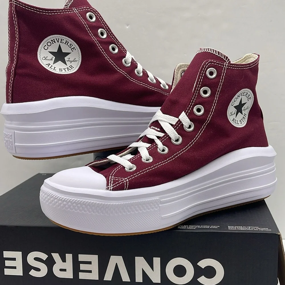 Converse WMNS High-Top Platform Sneakers A02430C CTAS MOVE HI
DARK BEETROOT/WHIT - Picture 10 of 16